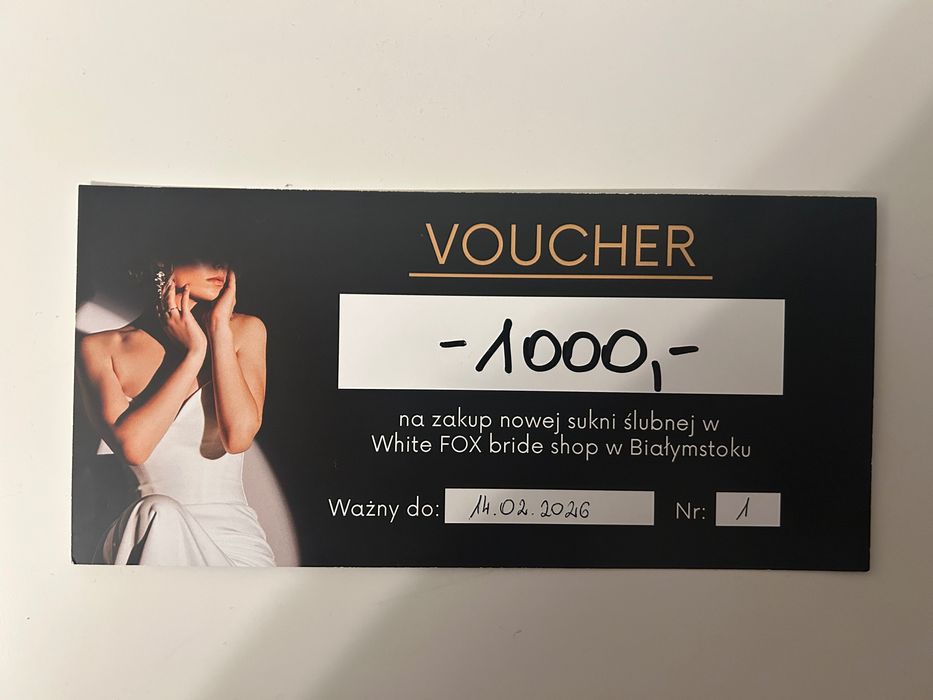 Voucher na nową suknie ślubną w White Fox Białystok