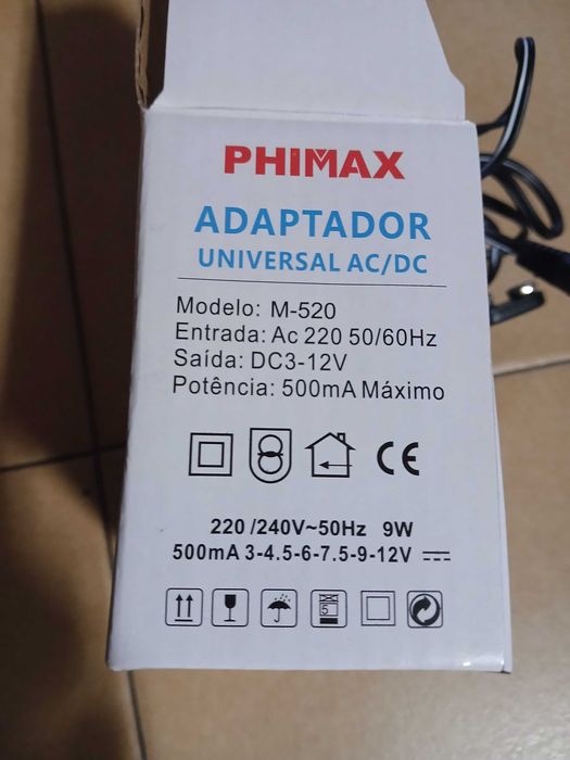 Adaptador/transformador universal AC/DC (12V 500a) Phimax