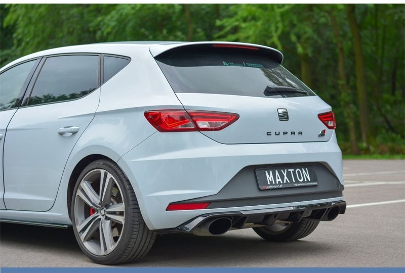 DIFUSOR TRASEIRO SEAT LEON 5F 2012-2016 PRETO BRILHANTE