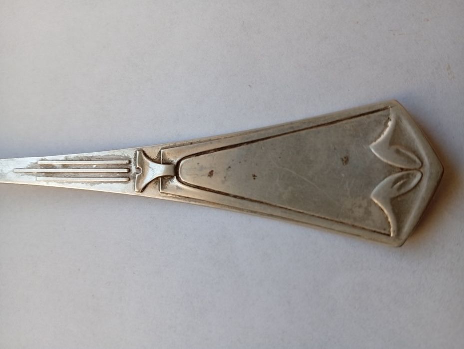 Srebrna łyżka odiadowa 800 Art Deco Niemcy