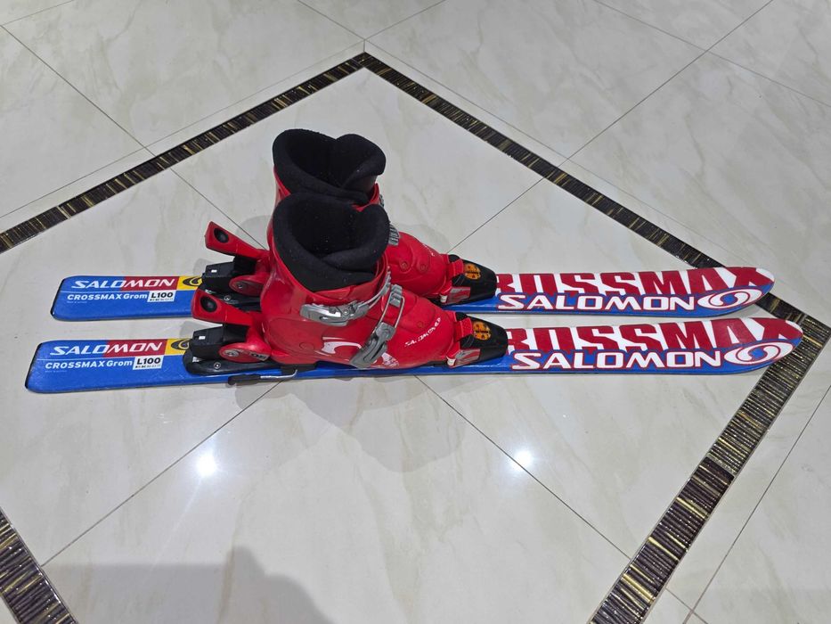 Komplet narty SALOMON CROSSMAX 100CM+buty 19,5CM rozm.31