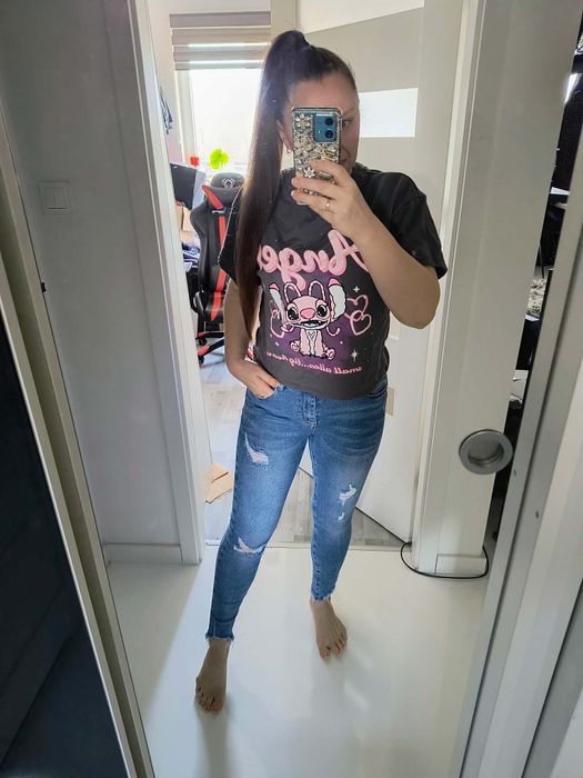 Bluzeczka dziewczęca H&M Stitch 170 polecam
