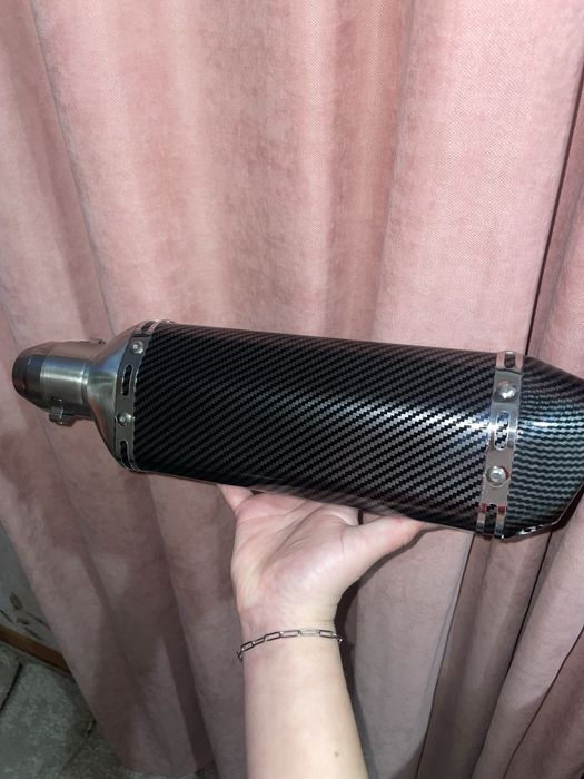 Вихлопна (акропович) діаметер 51мм, модель карбон (370*105мм)