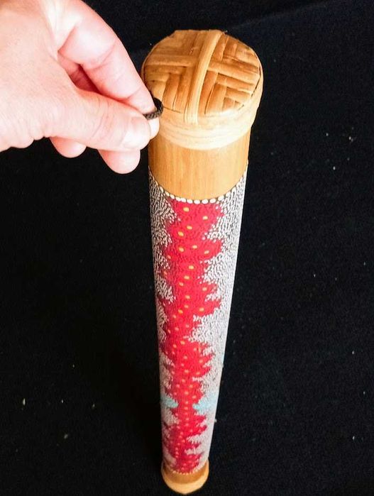 Pau de chuva ou bastão de chuva em bambu