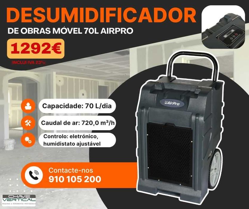 Desumidificador de Ar Industrial AIRPRO DHF70L 230V 70 L/dia JL20