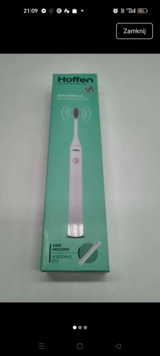 Nowa szczoteczka soniczna hoffen + etuii + końcówki wymienne NOWA
