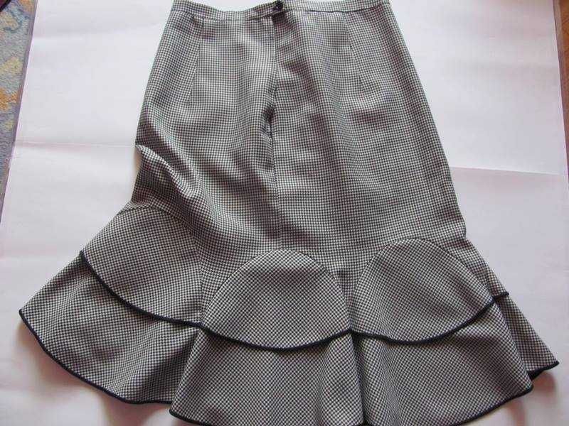Spódniczka Godety- 42-44 Pas 90cm Kratka Vintage