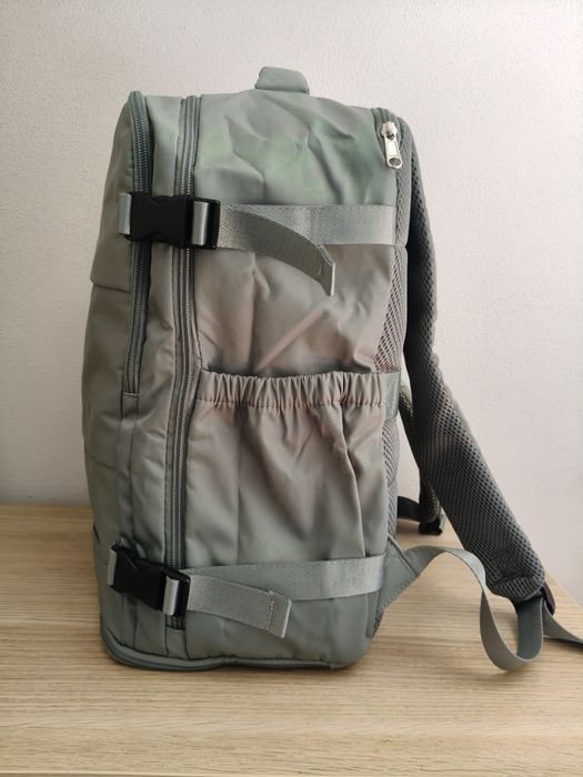 Mochila Kaki + saco vácuo e bomba