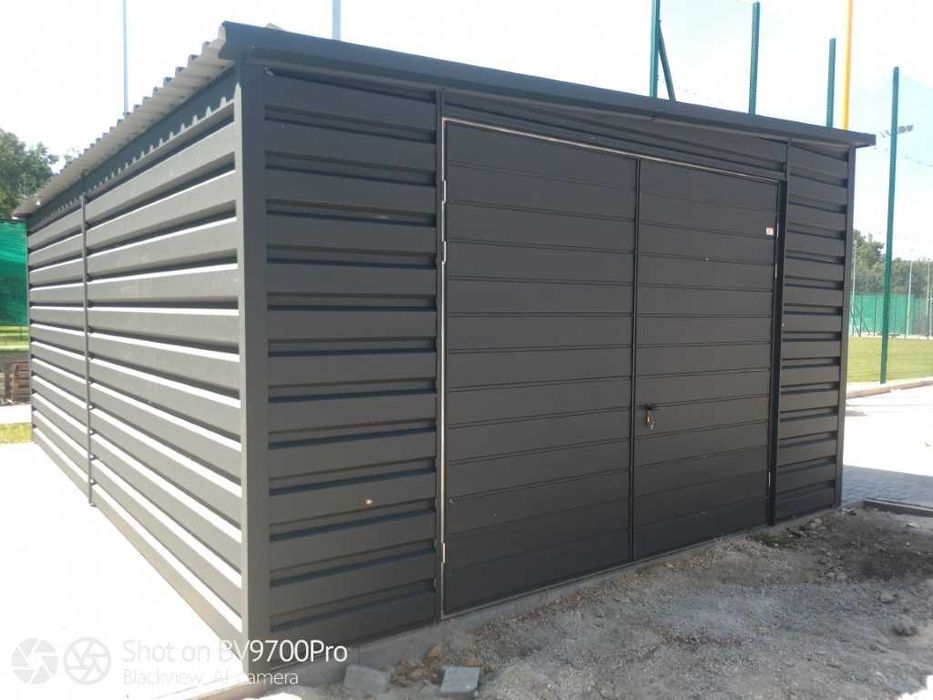 wiata garażowa garaż antracytowy 5x7 wy