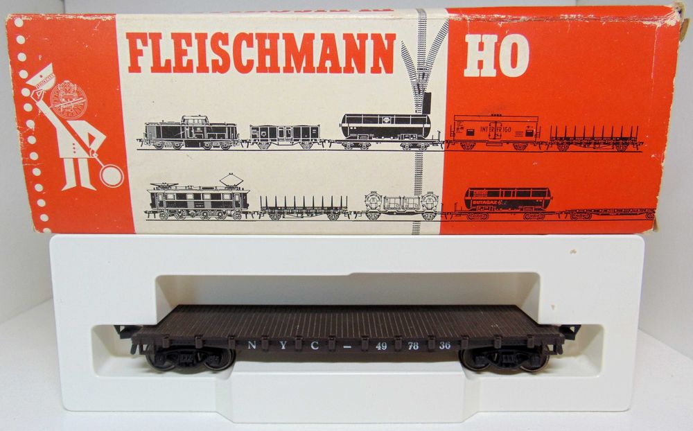 Вагон платформа NYC 49 78 36, Fleischmann 5700, H0 (1:87)