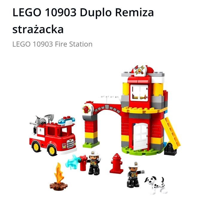 Klocki lego duplo zestaw 10903 remiza strażacka straż pożarna