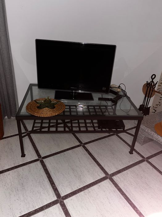 Mesa jantar vidro e 6 cadeiras