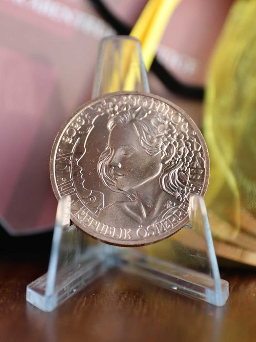 Áustria Moeda 10 € Cobre - 2023 - A Linguagem das Flores - O Miosótis