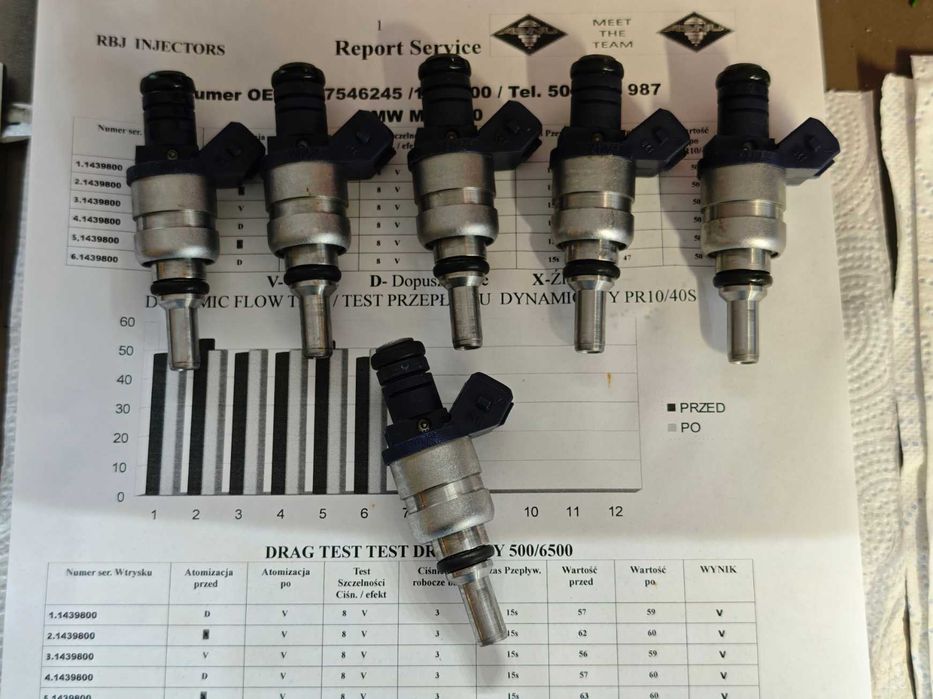 WTRYSK WTRYSKIWACZ BMW N62 V8 E53 E60 E65 E66 E70 540i 545i 550i 645i 650i Regenerowany OE