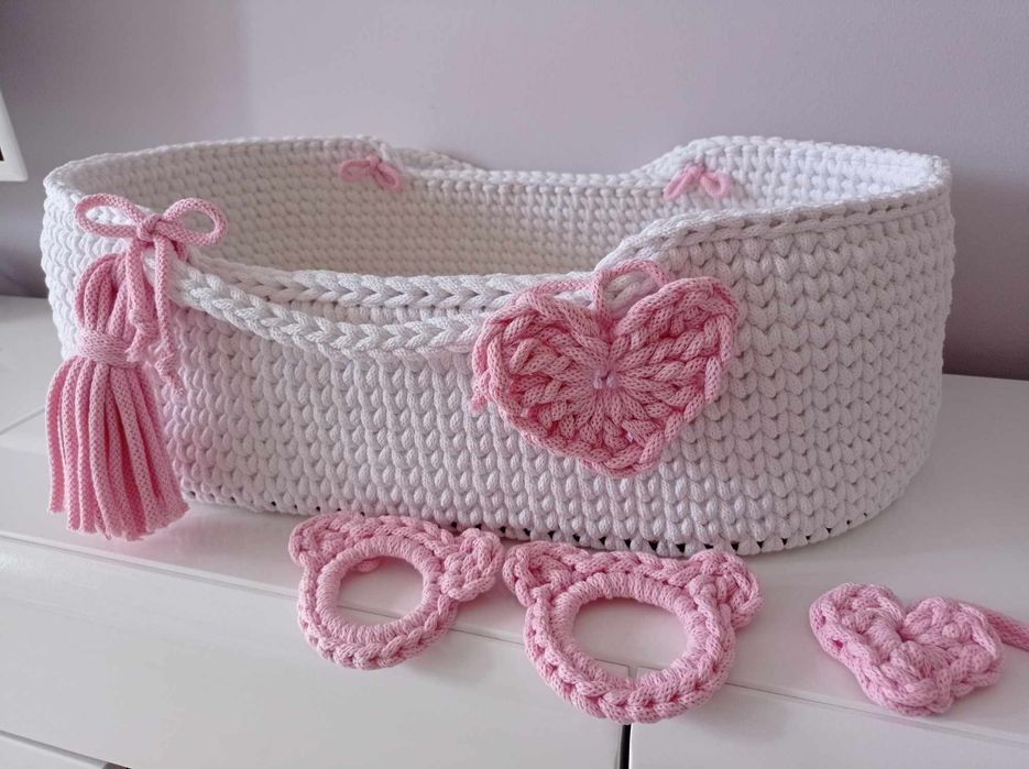 Kosz Mojżesza dla lalek niemowlaka prezent lalka łóżeczko