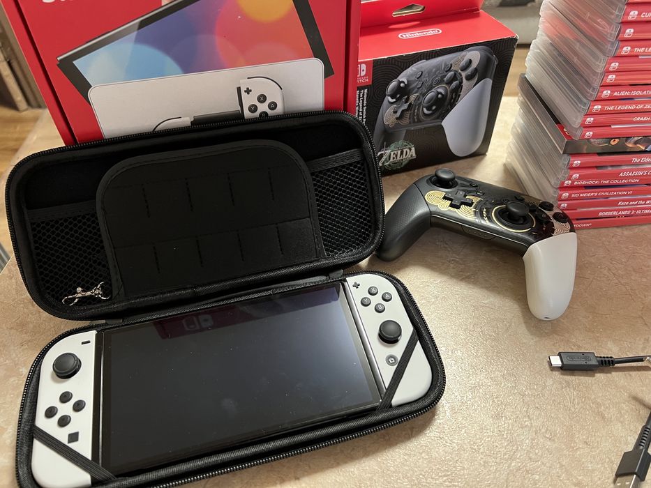 Nintendo switch, revision 2, второго поколения, картридж, контроллер