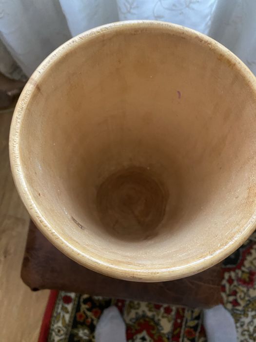 Ваза деревянная петриковская роспись