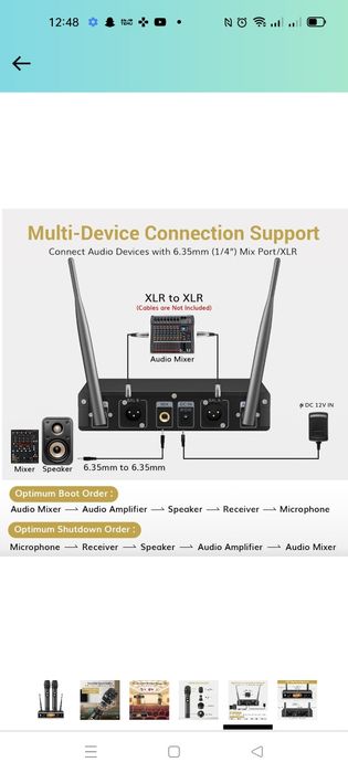 Tonor Bezprzewodowe mikrofony UHF