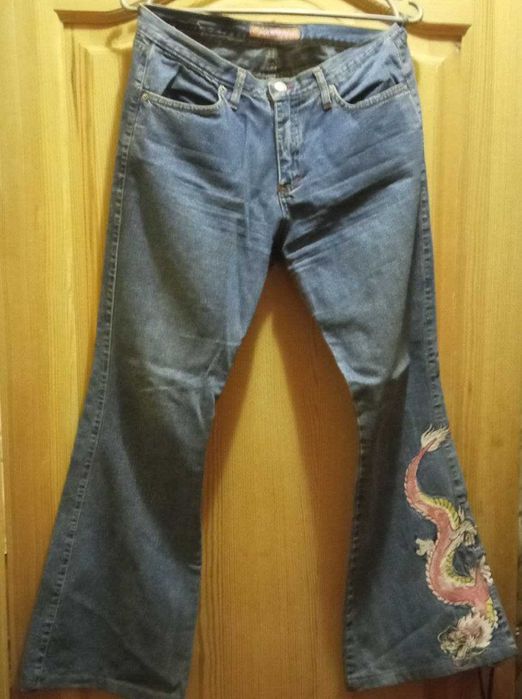 Крутые джинсы ДРАКОН в модном дизайне, Италия