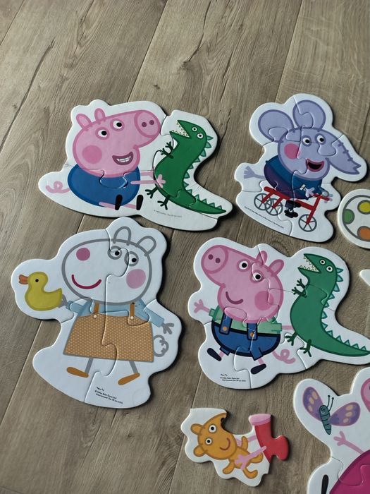 puzzle układanka dla dzieci z popularnej bajki Peppa