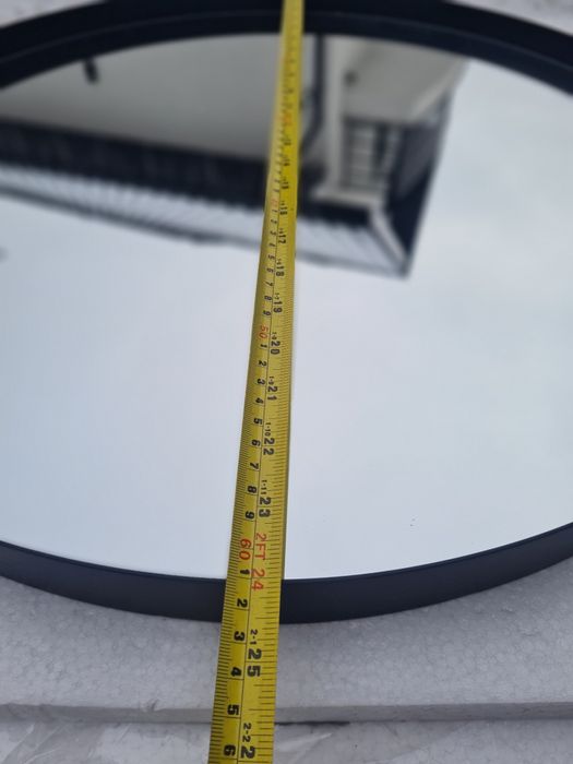 Lustro okrągłe 60cm czarne LOFT nowe