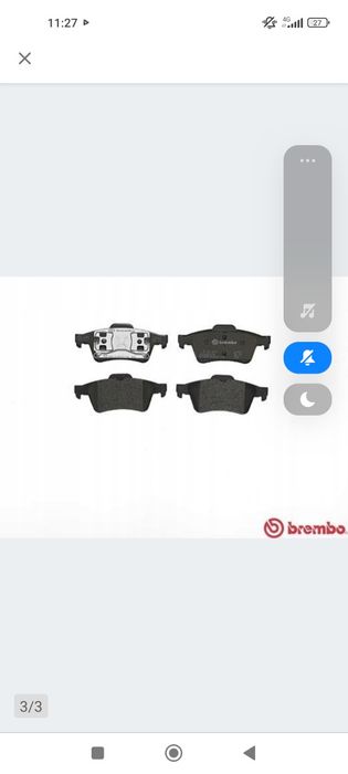 BREMBO гальмівні колодки задні на RENAULT Laguna , Vel satis
