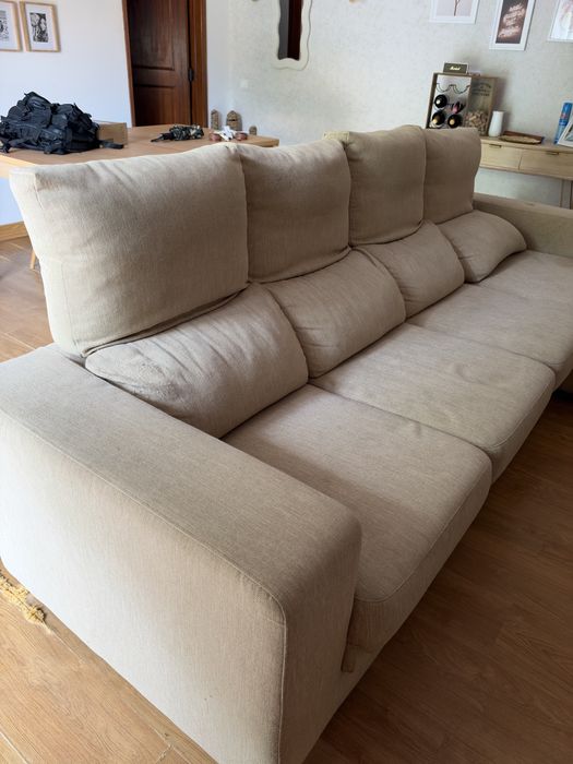 Sofa 4 lugares bege
