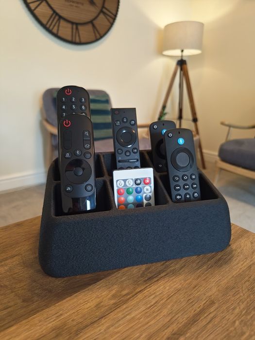 Organizador de Comandos e Controles Remotos  Suporte de Mesa Moderno Preto