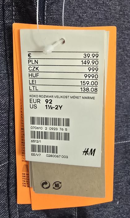 H&M-pierwszy  jesienny kombinezon dla chłopca r.92cm