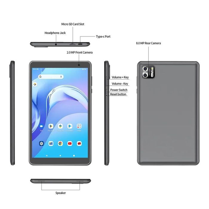 Планшет Pritom 8" 4/64гб Tab 8 Plus Pink/Gray