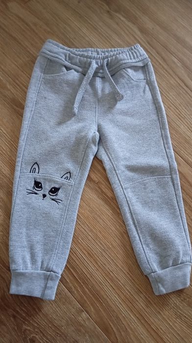 Spodnie dresowe szare brokatowe