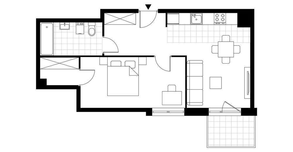 2-pokojowe mieszkanie 46m2 + balkon Bez Prowizji