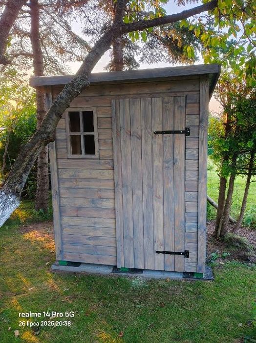 Domek drewniany z dachem jednospadowym 2x2m