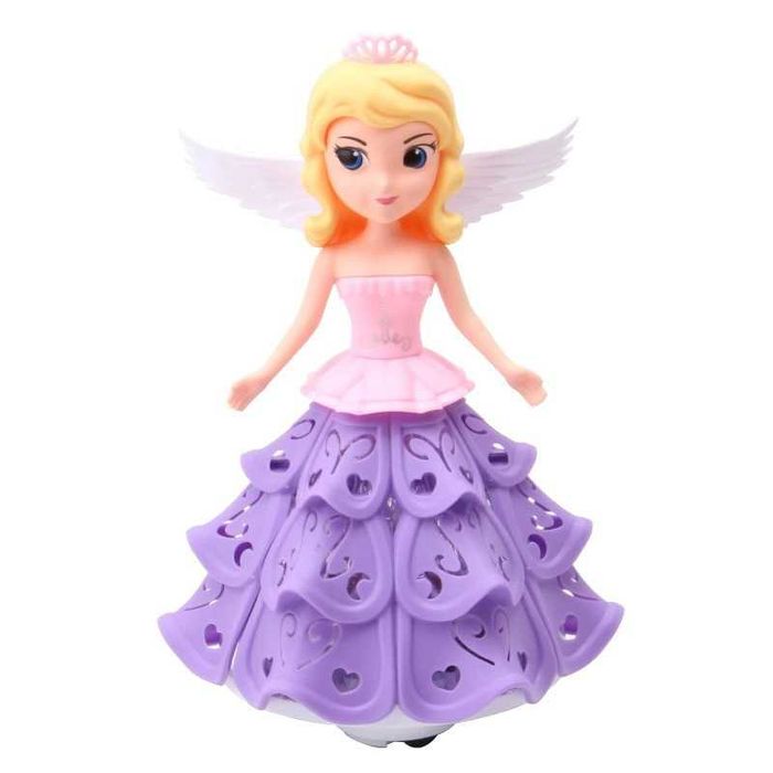 Nowa Lalka księżniczka wiruje światło i dźwięk tańcząca interaktywna !