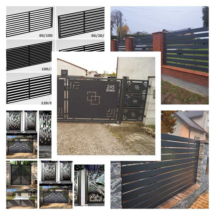 Brama-furtka żaluzjowe, sztachety metalowe, palisadowe,przesuwne,itp