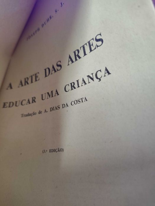Livro A Arte das Artes -nº1 Educar uma Criança de Joseph Duhr