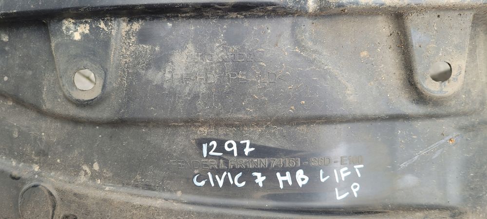 nadkole lewe lub prawe honda civic 7 hb lift 74151-s6d-e100, 74101–s