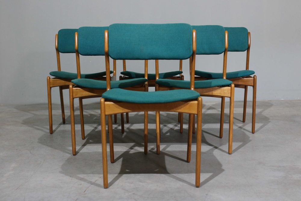 Conjunto de 6 cadeiras Erik Buch mod. OD49 | Danish Design | Vintage