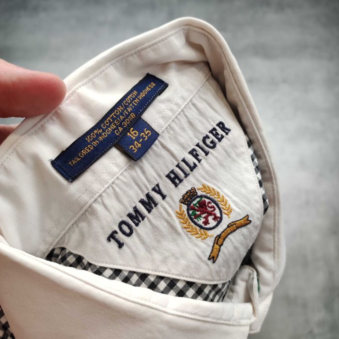 MĘSKA PREMIUM Elegancka Koszula Kratka Garniturowa Tommy Hilfiger Logo