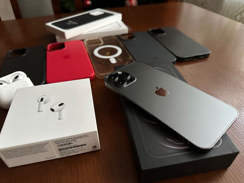 iPhone 12 Pro Max 256gb Stan idealny + AirPods 3gen gratis +Etui Apple