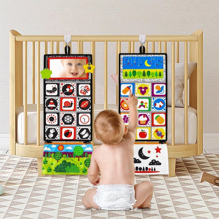 Брязкальце-спінер, книжечка монтесорі (складне дзеркальце)