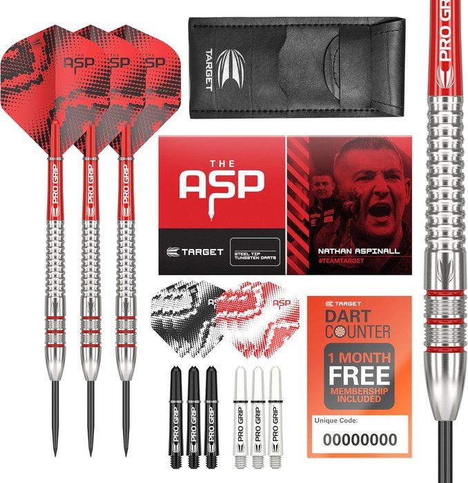 Lotki do darta ( steel ) Nathan Aspinal 22 gr . 80% wolftamu