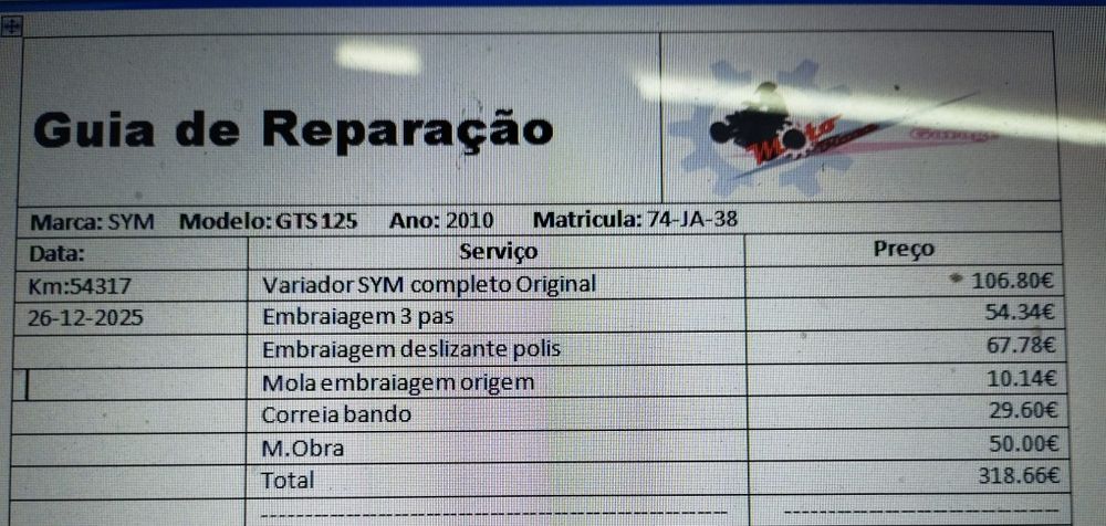 Vendo Sym GTS 125 Evo