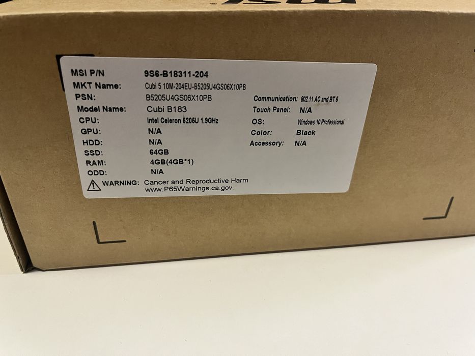 Komputer mini MSI Cubi 5