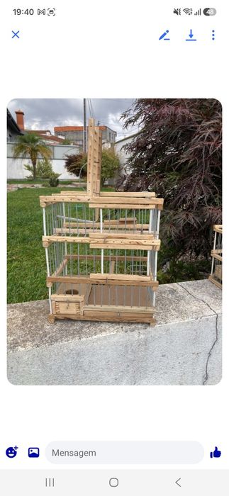 Alçapões de prato com chama  e gaiolas canto .