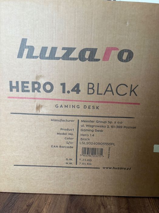 Biurko Gamingowe Huzaro Hero 1.4 Black