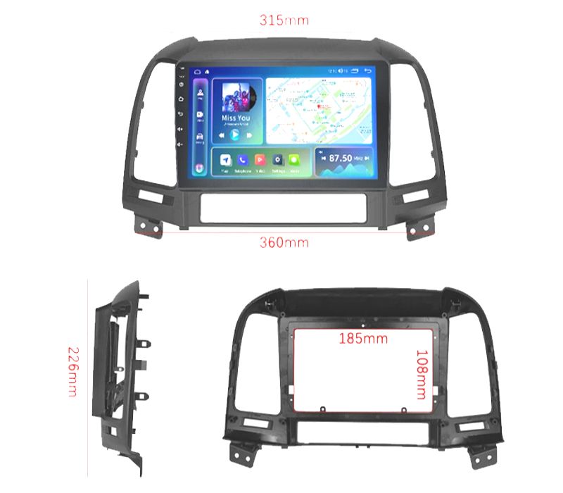 RÁDIO GPS ANDROID 13 HYUNDAI SANTA FE 06-12