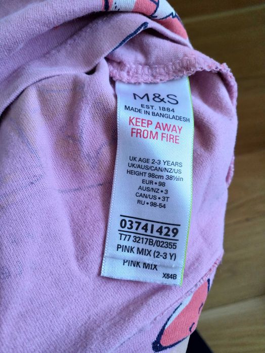 Sukienka M&S roz 98 w liski Bawełna