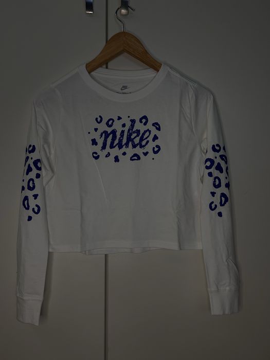 Biały Crop Top longsleeve Nike | L
