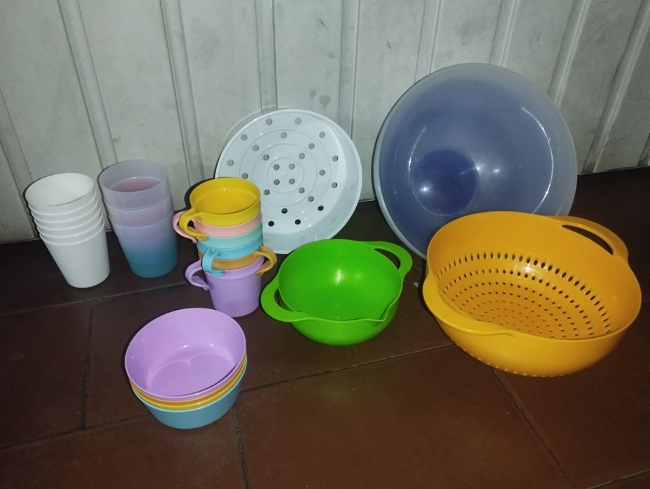 Conjunto loiça plástico